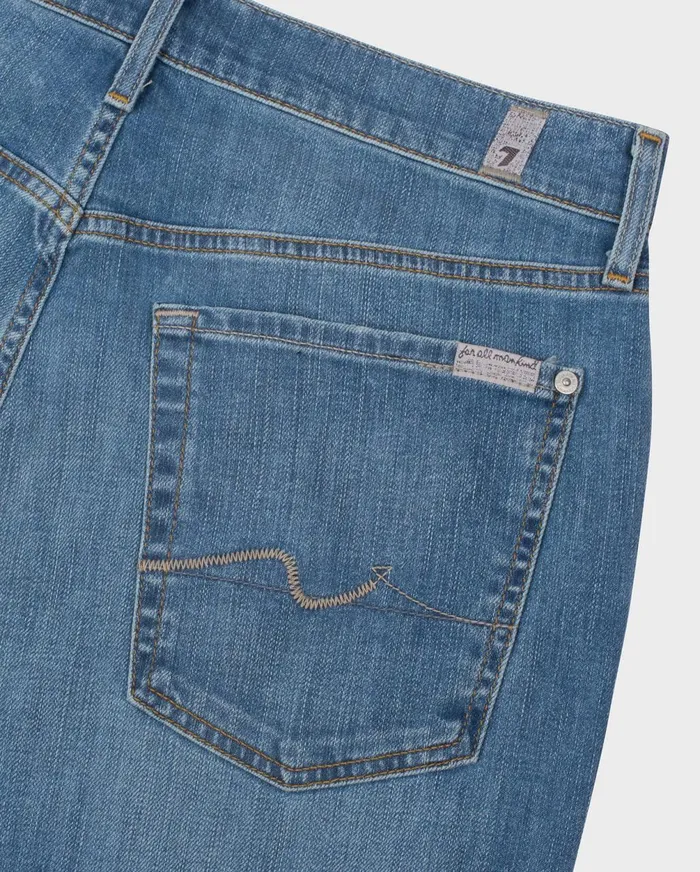 Shorts Men 7 For All Mankind The Straight Short In Light Indigo With Destroy