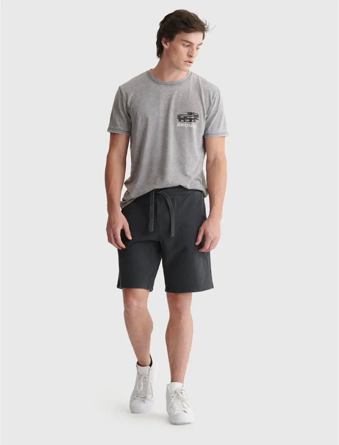 Shorts Men Lucky Brand Sueded Fleece Terry Short Raven