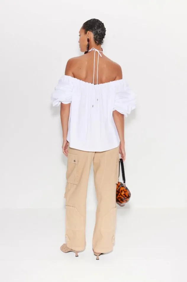 Simon Miller Tops Oleander Poplin Top In Macadamia Macadamia 8211 Shop