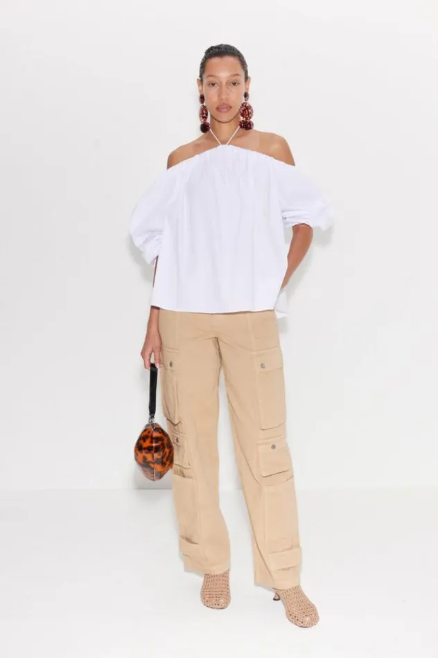 Simon Miller Tops Oleander Poplin Top In Macadamia Macadamia 8211 Shop