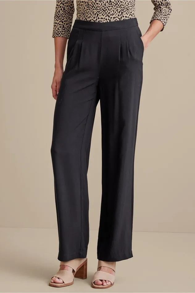 Soft Surroundings Melita Wide Leg Pants Black Women Pants Soft Surroundings Melita Wide Leg Pants Black Women Pants