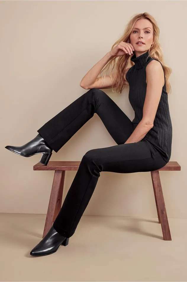Soft Surroundings Soft Essential Ponte Bootcut Pants Black Women Pants Soft Surroundings Soft Essential Ponte Bootcut Pants Black Women Pants