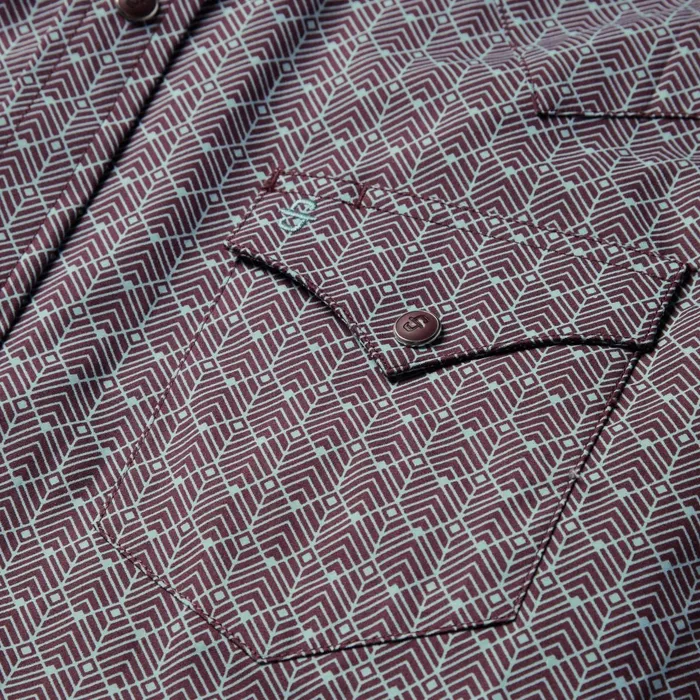 Stetson Modern Cut Men Chevron Grid Shirt Chevron Grid Shirt