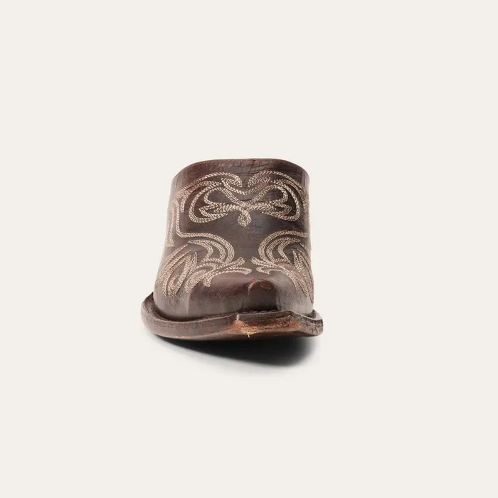 Stetson Mules Women Adley Vintage Finished Leather Mules Brown