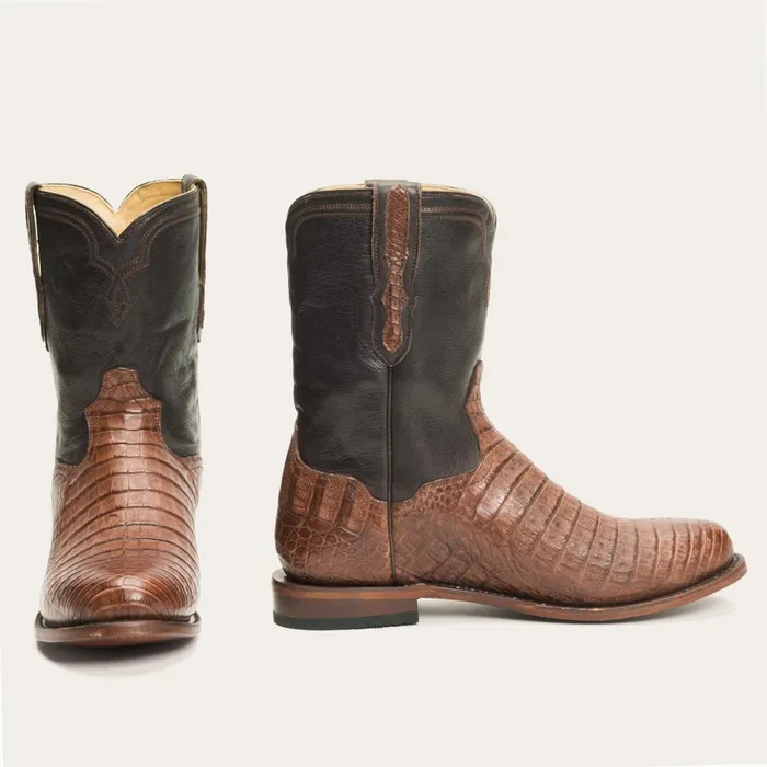 Stetson Western Men Puncher Exotic Boots Brown