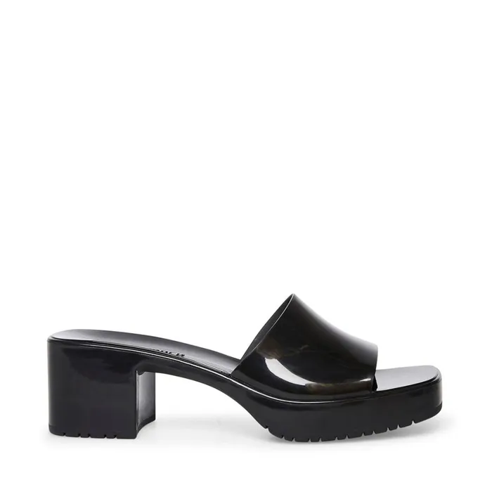 Steve Madden Harlin Black Womens Mules