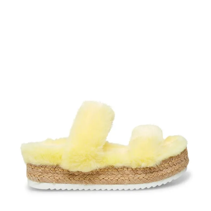 Steve Madden Kamilah Yellow Womens Slippers