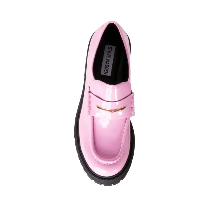 Steve Madden Malvern Pink Patent Womens Loafers