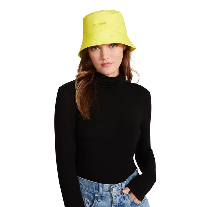 Steve Madden Nylon Bucket Hat Yellow Womens Hats and Hair Accessories Steve Madden Nylon Bucket Hat Yellow Womens Hats and Hair Accessories