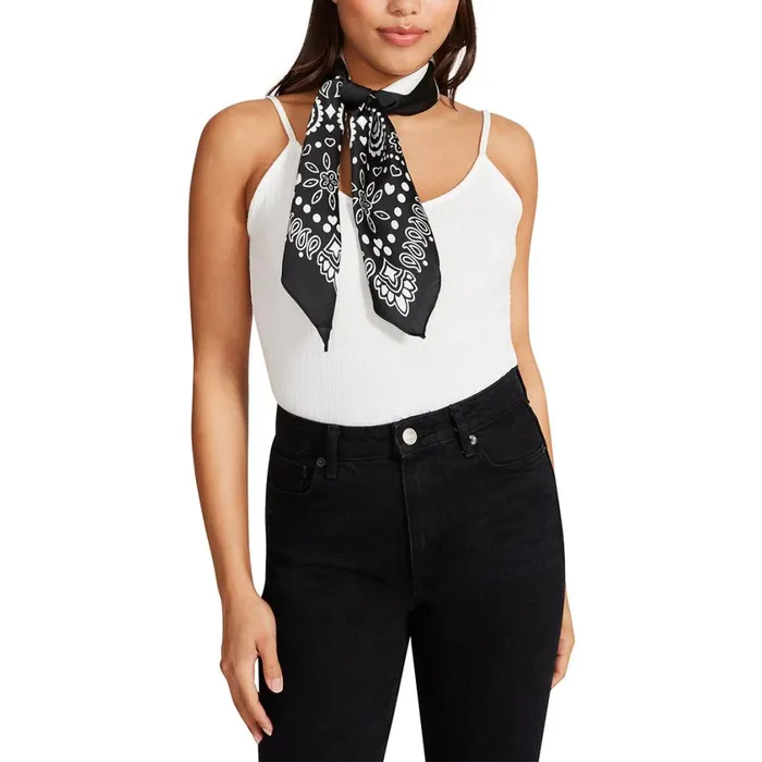 Steve Madden Paisley Bandana Black Womens Hats and Hair Accessories Steve Madden Paisley Bandana Black Womens Hats and Hair Accessories