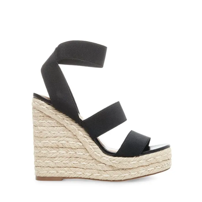 Steve Madden Shimmy Black Womens Wedges
