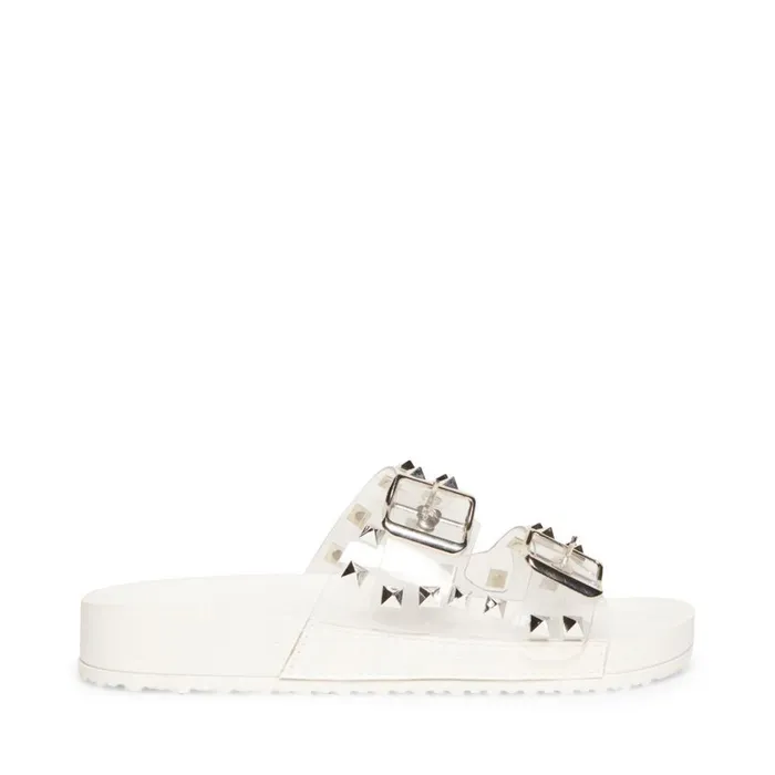 Steve Madden Teddy P White Multi Womens Sandals