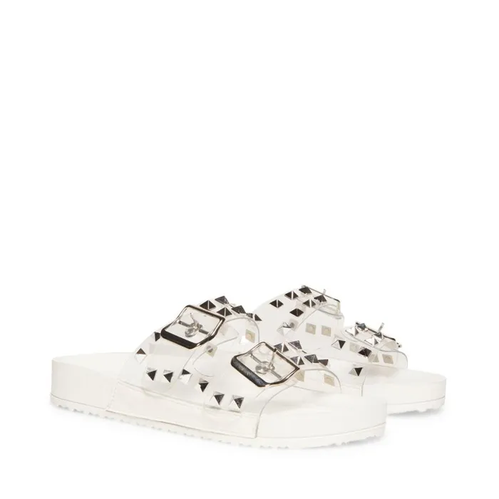 Steve Madden Teddy P White Multi Womens Sandals