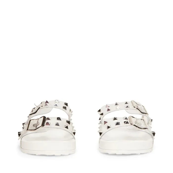 Steve Madden Teddy P White Multi Womens Sandals