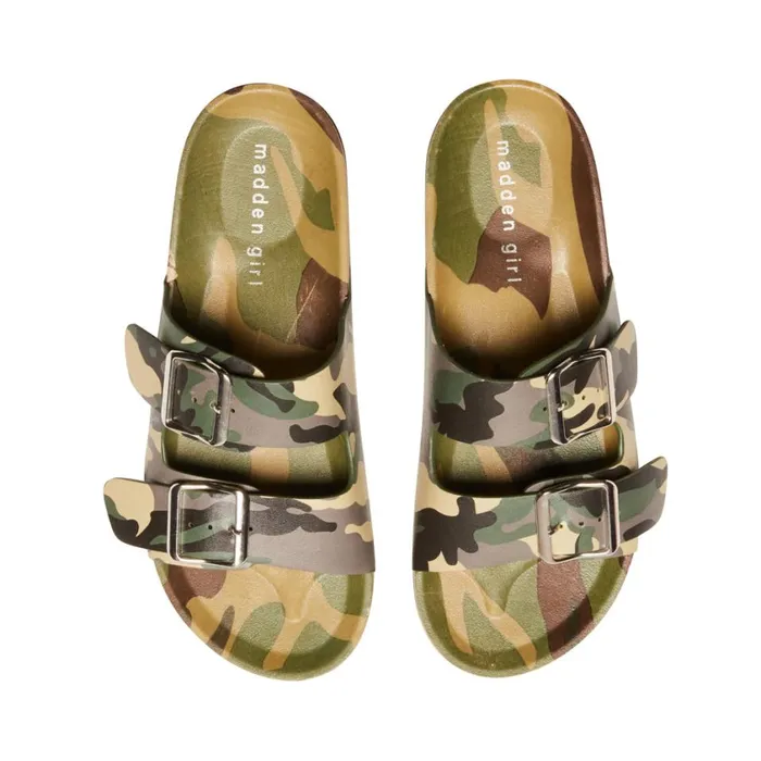 Steve Madden Teddy T Camouflage Womens Sandals