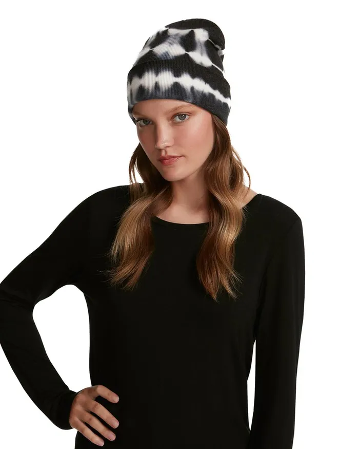Steve Madden Tie Dye Beanie Black Womens Hats and Hair Accessories Steve Madden Tie Dye Beanie Black Womens Hats and Hair Accessories