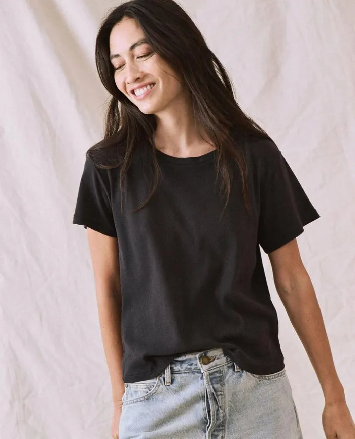 Tees and Sweats The Great The Little Recycled Rib Tee Night