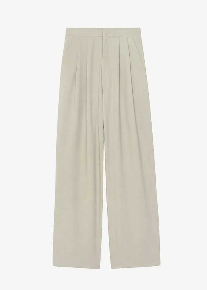 The Frankie Shop Aliye Pintuck Pants 8211 Beige Women Clothing