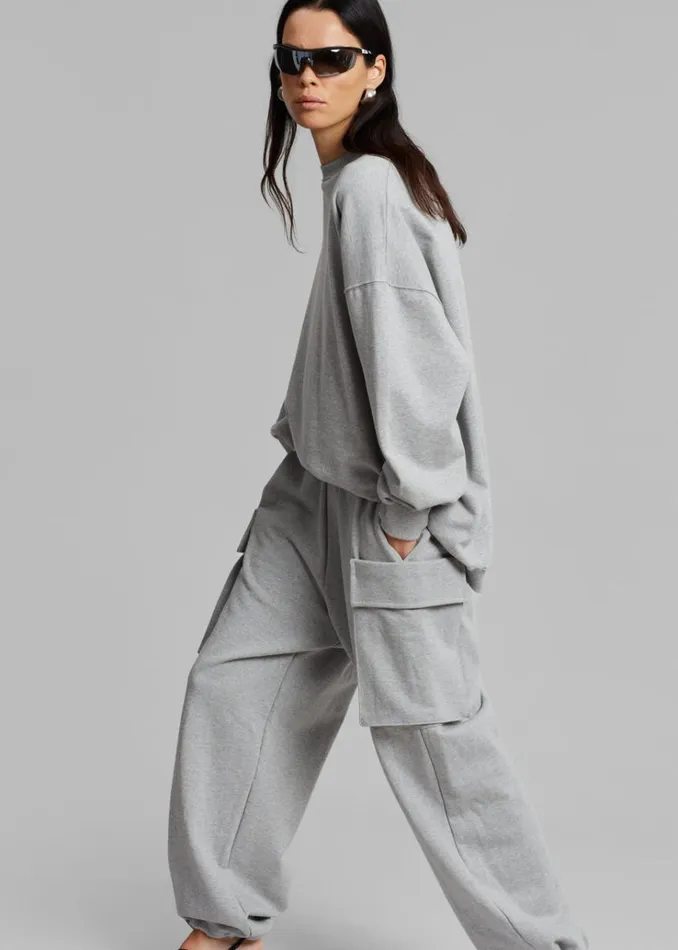 The Frankie Shop Aliz Cargo Sweatpants 8211 Grey Women Loungewear