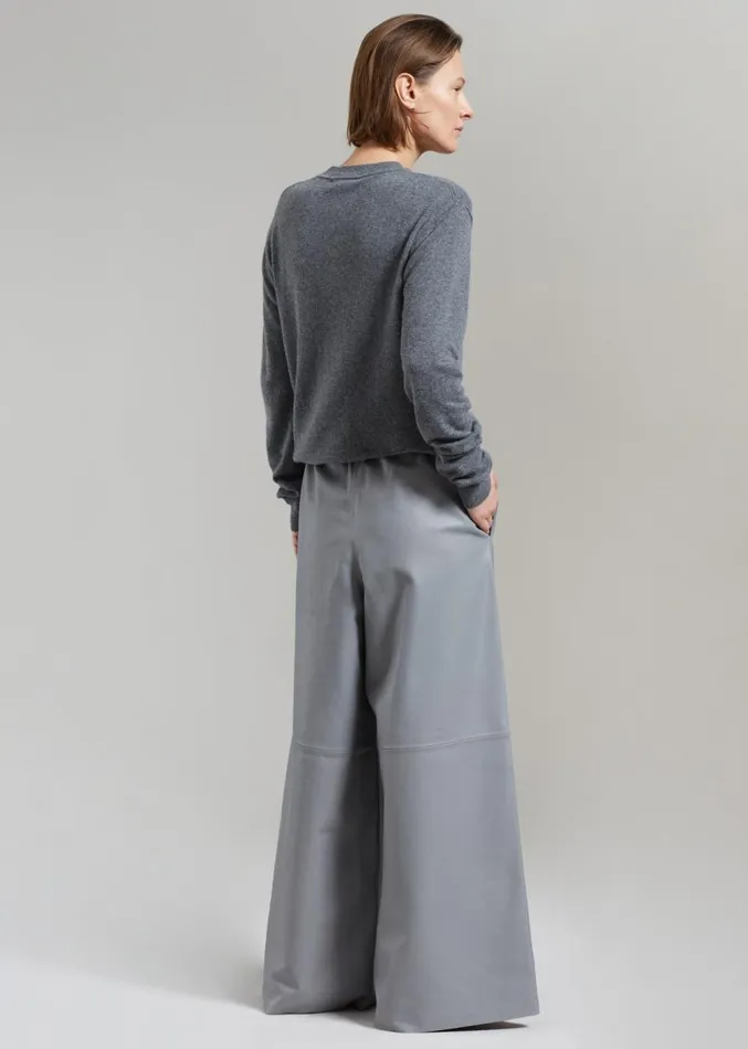 The Frankie Shop Aurora Wool Blend Knit Sweater 8211 Grey Women Knitwear