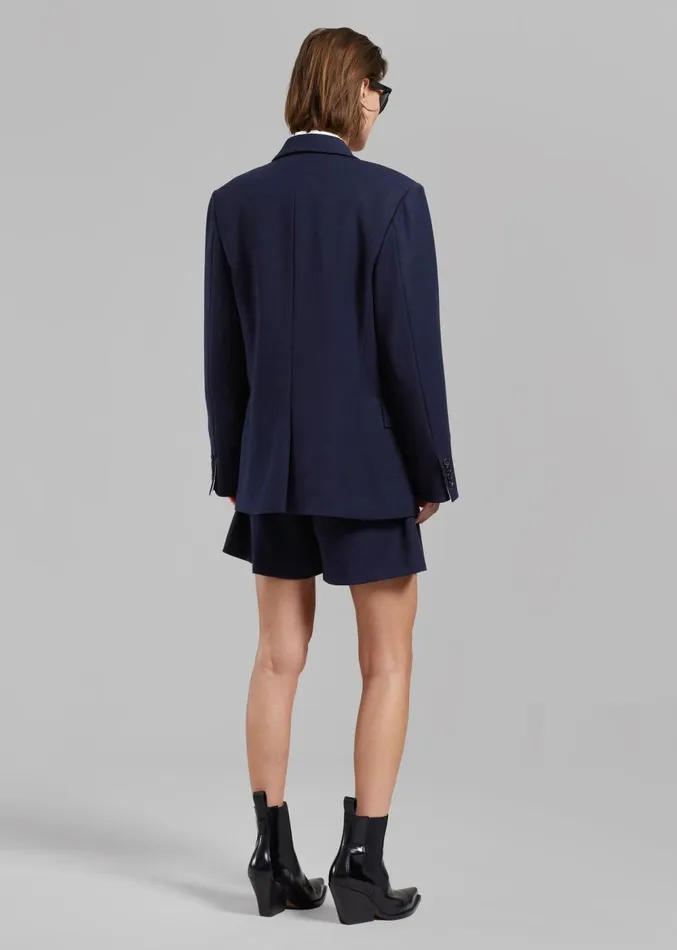 The Frankie Shop Avalon Blazer 8211 Navy Women Clothing