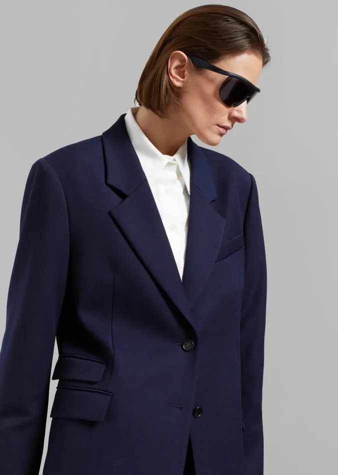 The Frankie Shop Avalon Blazer 8211 Navy Women Clothing