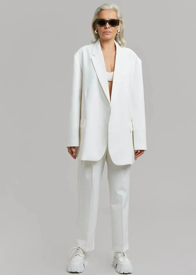 The Frankie Shop Bea Blazer 8211 White Women Suits