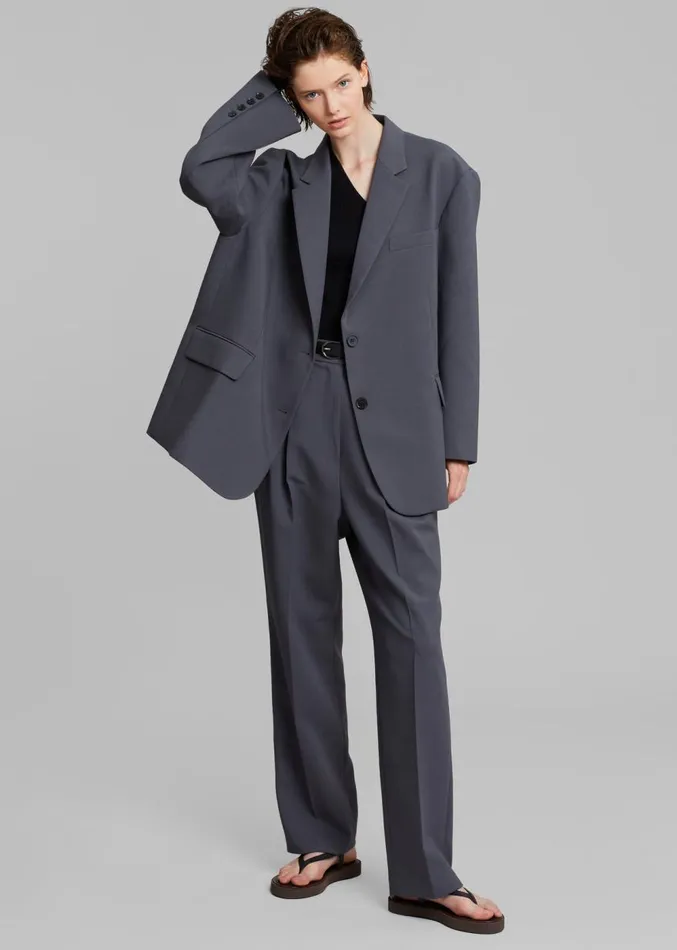 The Frankie Shop Bea Suit Pants 8211 Charcoal Women Clothing