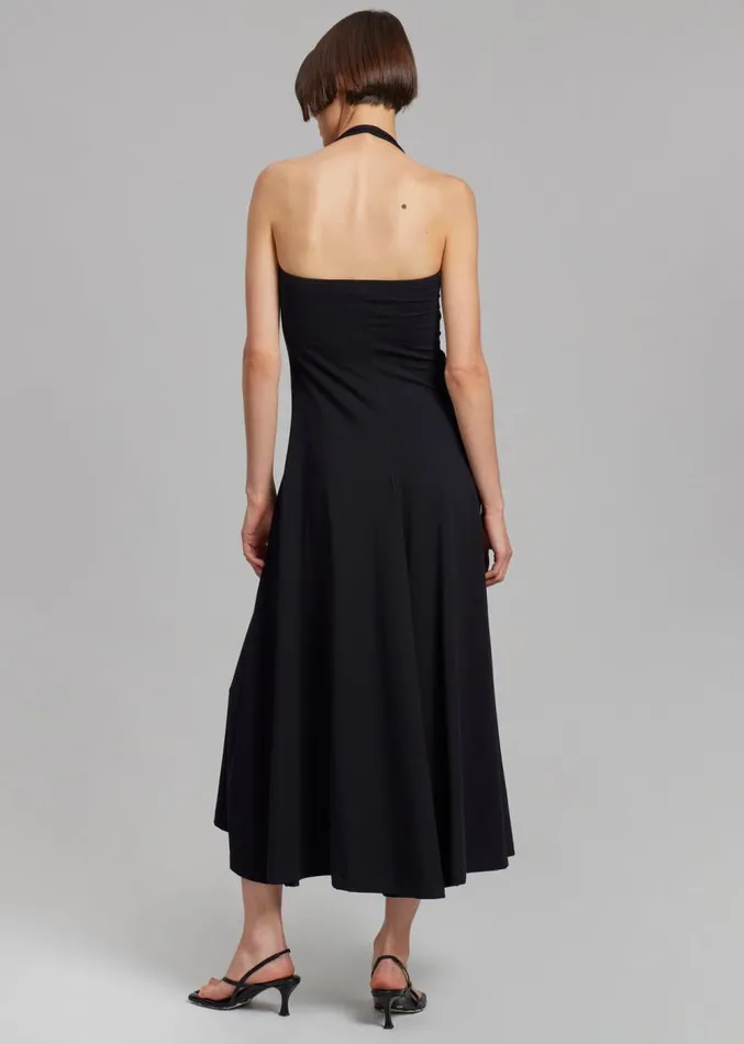The Frankie Shop Beaufille Baes Halter Dress 8211 Black Women Clothing