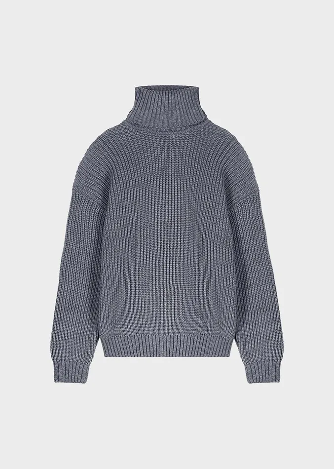 The Frankie Shop Belfast Turtleneck Sweater 8211 Grey Women Knitwear