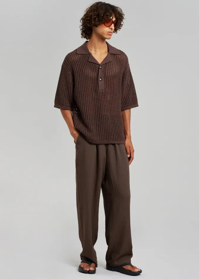 The Frankie Shop Brax Pants 8211 Brown Men Clothing