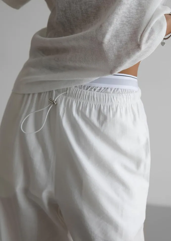 The Frankie Shop Callie Pants 8211 White Women Clothing