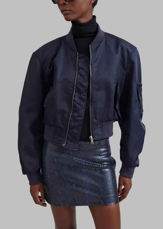 The Frankie Shop Cardiff Padded Bomber 8211 Navy Women Clothing