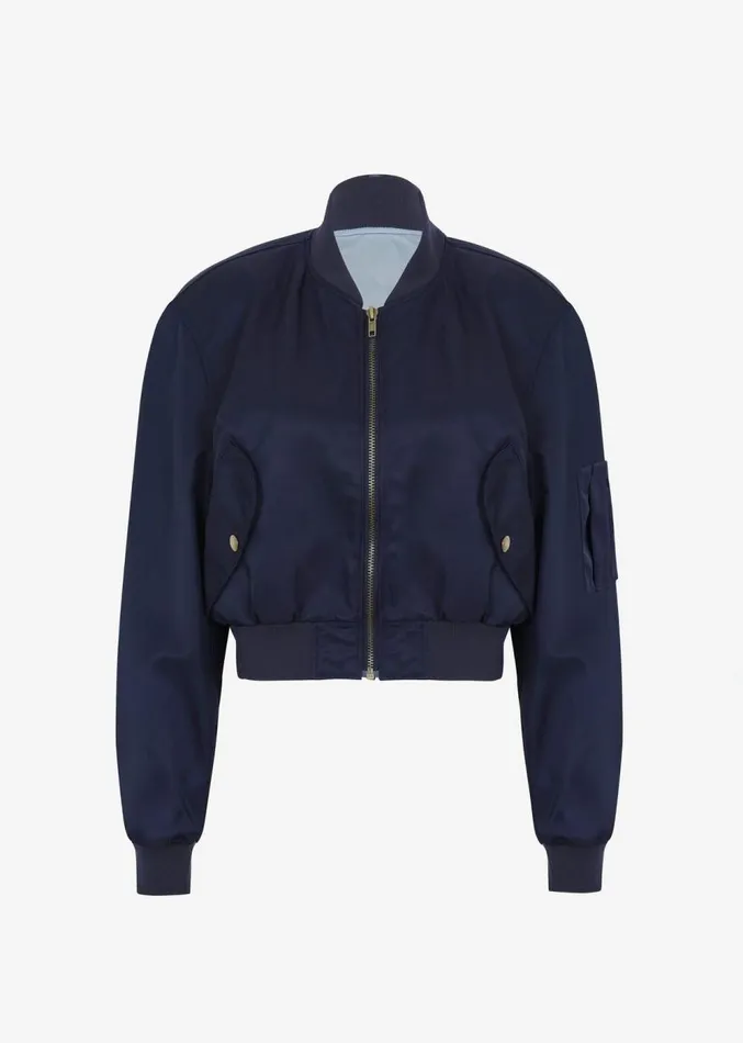 The Frankie Shop Cardiff Padded Bomber 8211 Navy Women Clothing