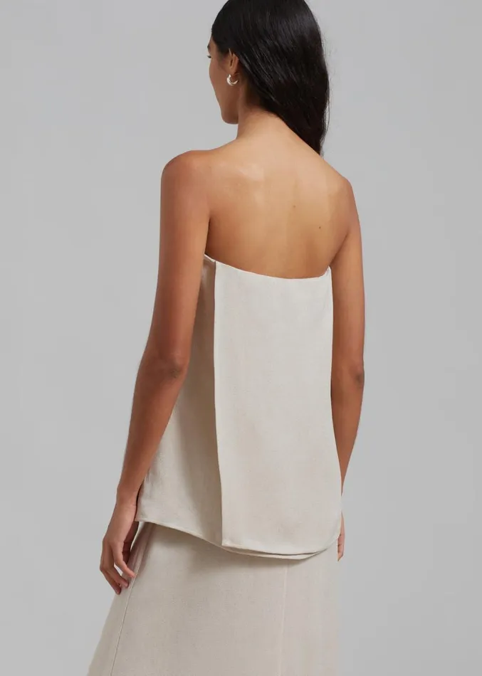 The Frankie Shop Esse Studios Oude Column Top 8211 Oyster Women Tops