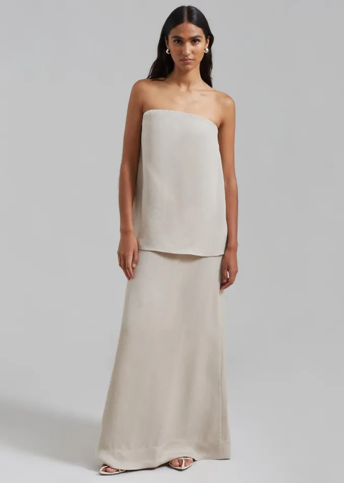 The Frankie Shop Esse Studios Oude Column Top 8211 Oyster Women Tops