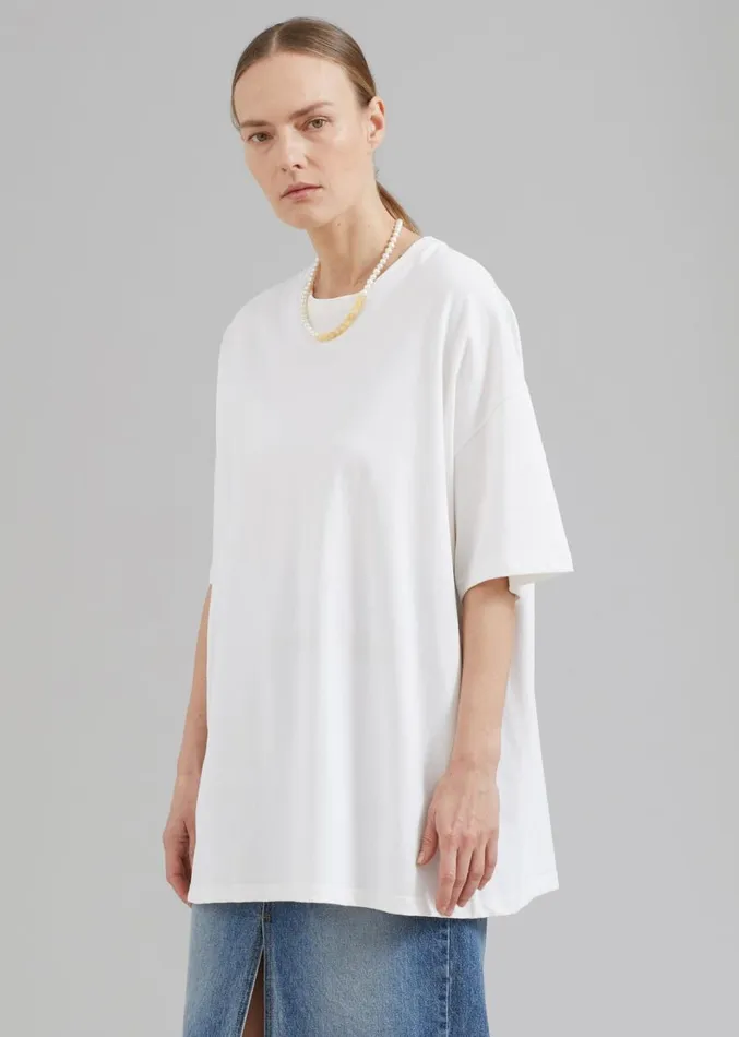 The Frankie Shop Faro Boxy Tee 8211 White WomenMen Tops