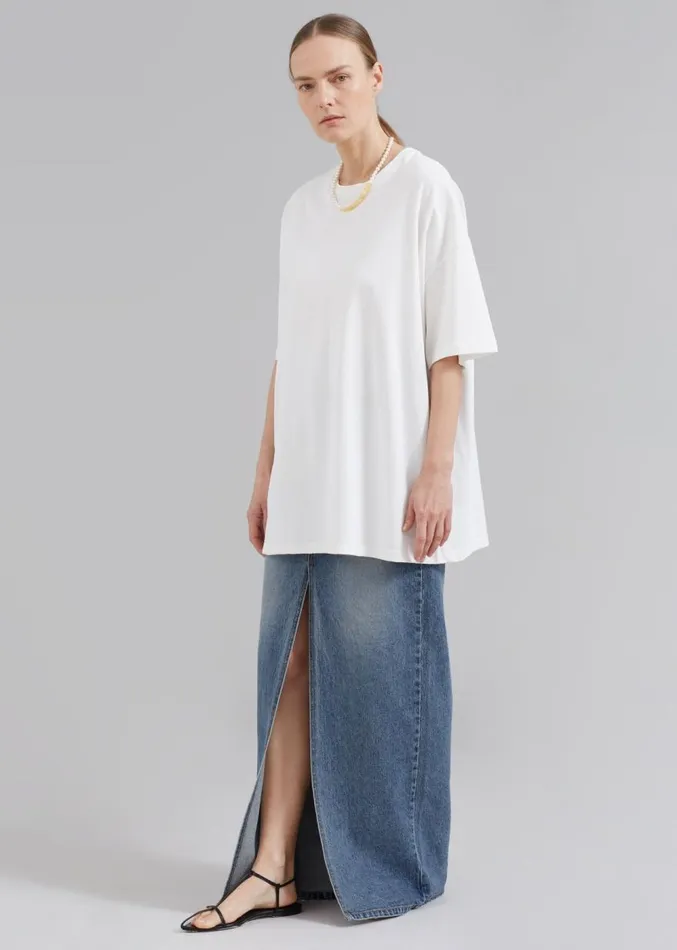 The Frankie Shop Faro Boxy Tee 8211 White WomenMen Tops