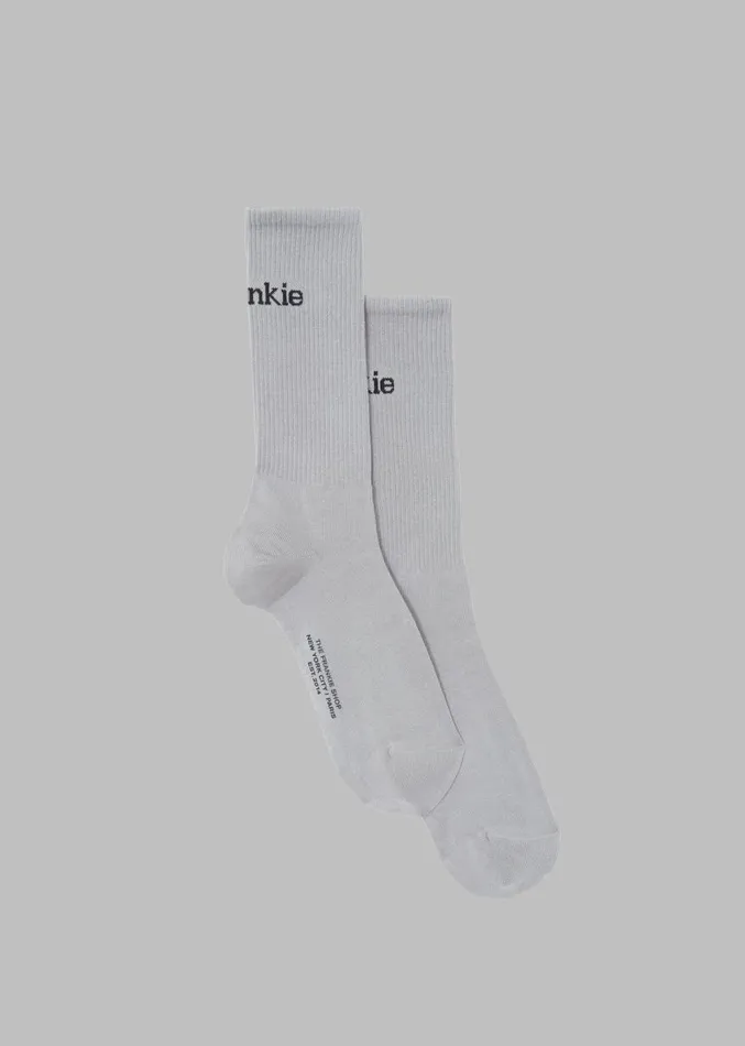 The Frankie Shop Frankie In English Ribbed Socks 8211 Grey MenWomen Accessories