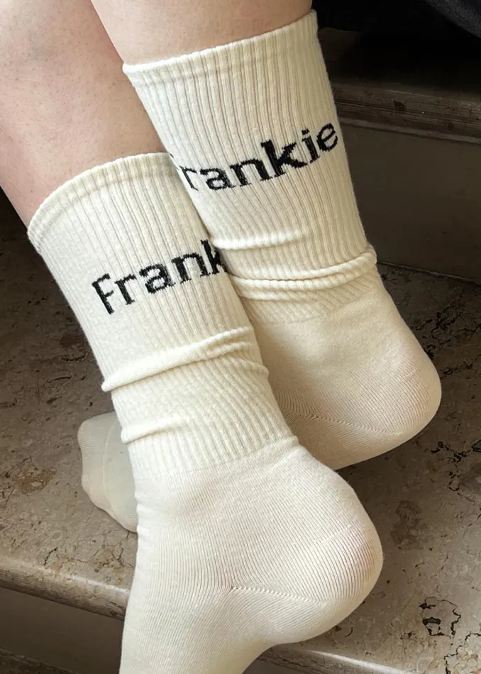 The Frankie Shop Frankie In English Ribbed Socks 8211 Vanilla MenWomen Accessories