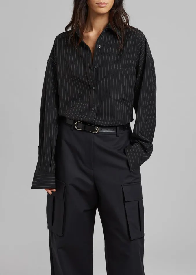 The Frankie Shop Gia Cargo Pants 8211 Black Women Clothing