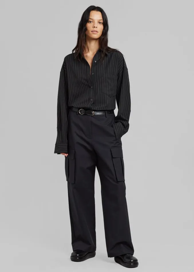 The Frankie Shop Gia Cargo Pants 8211 Black Women Clothing