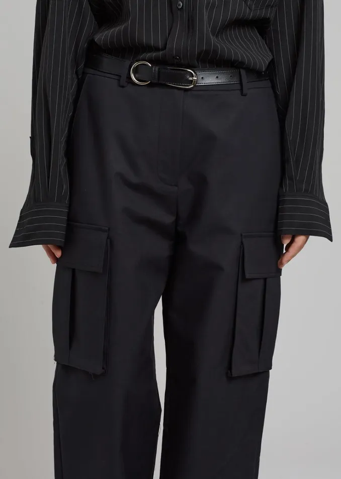 The Frankie Shop Gia Cargo Pants 8211 Black Women Clothing