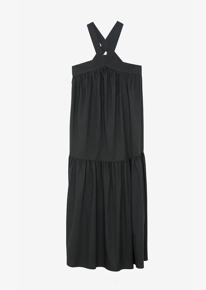 The Frankie Shop Gracie Halter Maxi Dress 8211 Charcoal Women Clothing