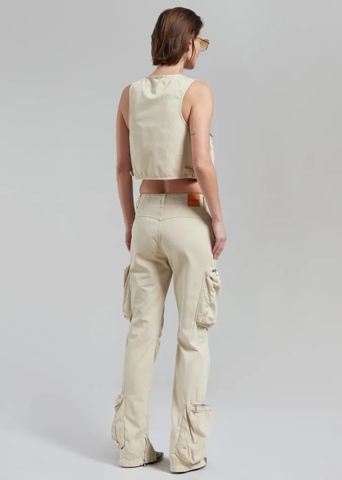The Frankie Shop Haikure Carry Pants 8211 Barley Women Bottoms