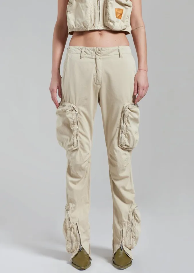 The Frankie Shop Haikure Carry Pants 8211 Barley Women Bottoms