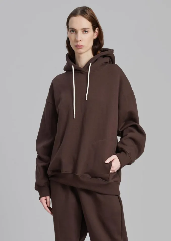 The Frankie Shop Hoops Hoodie 8211 Chocolate Plum WomenMen Loungewear