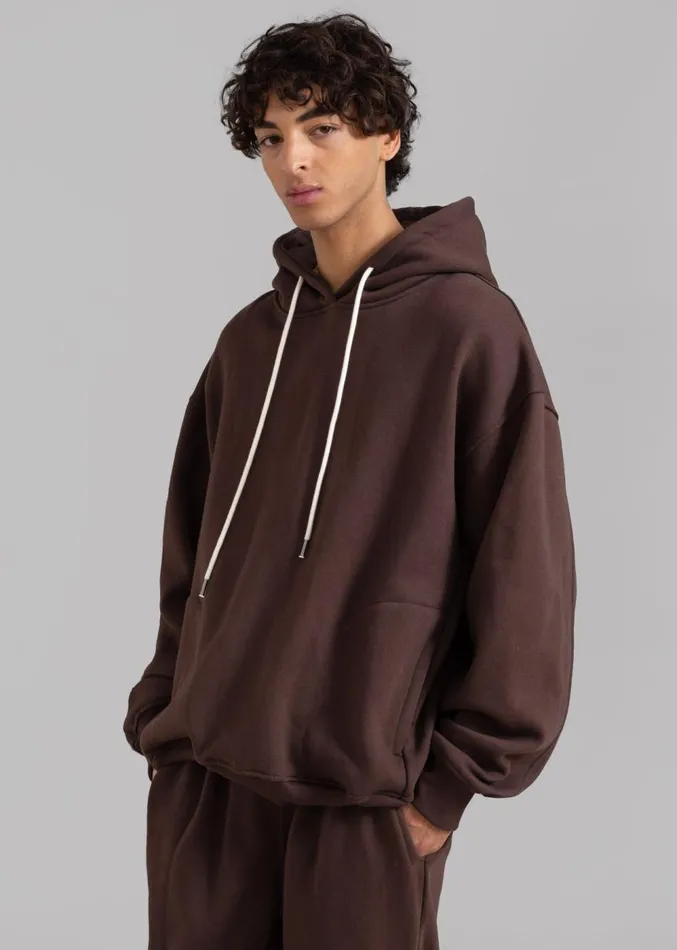 The Frankie Shop Hoops Hoodie 8211 Chocolate Plum WomenMen Loungewear