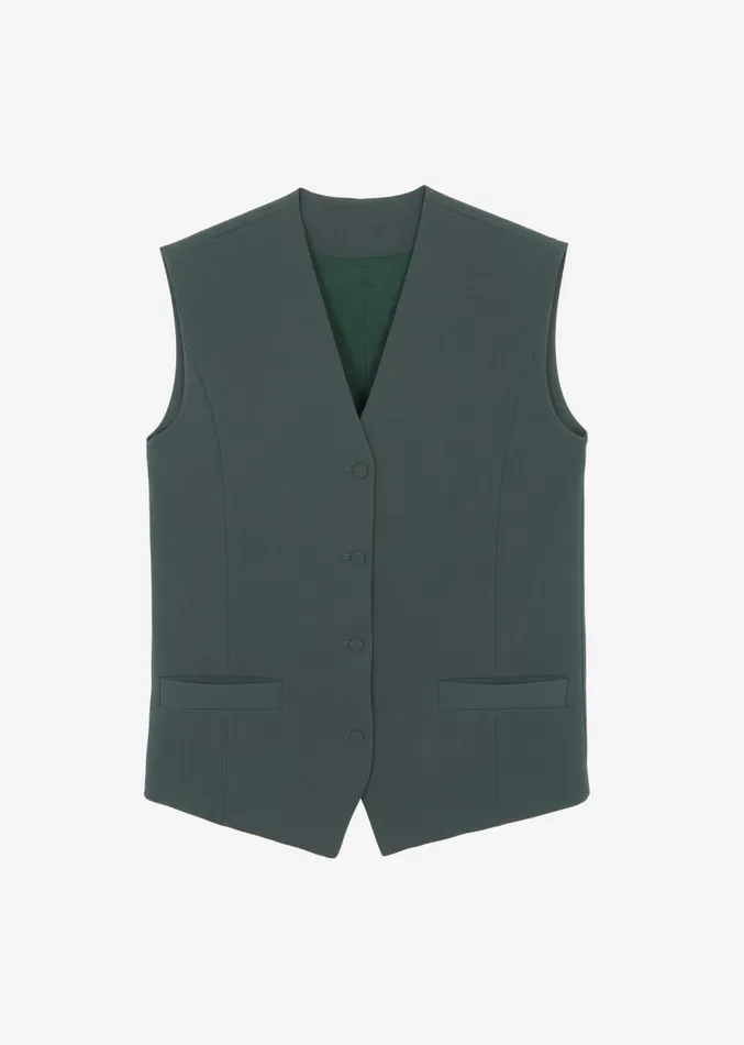 The Frankie Shop Isla Oversized Vest 8211 Bottle Green Women Outerwear