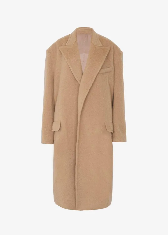 The Frankie Shop John Oversized Coat 8211 Camel WomenMen Outerwear